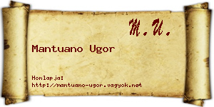 Mantuano Ugor névjegykártya